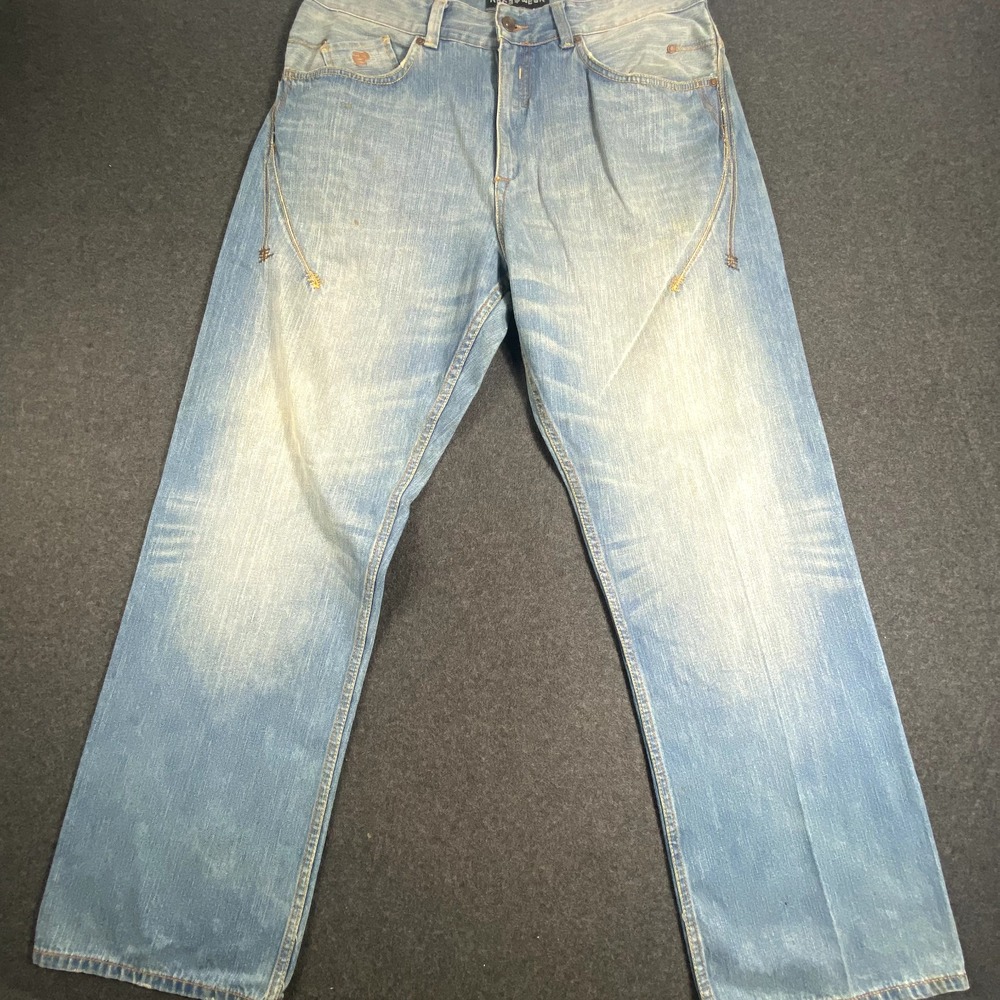 Rocawear Mens Baggy Fit Jeans Light Wash Blue Denim Y2K Streetwear 38x31